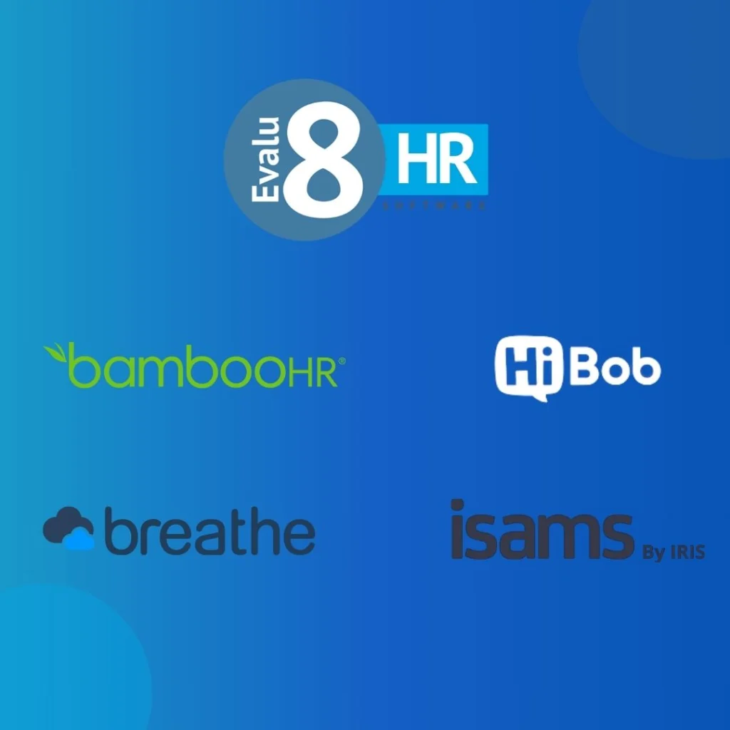 Evalu-8 HR with competitor logos surrounding.