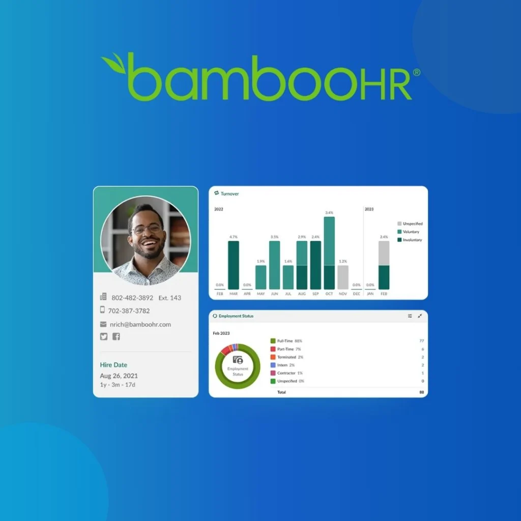 Bamboo HR software with logo.