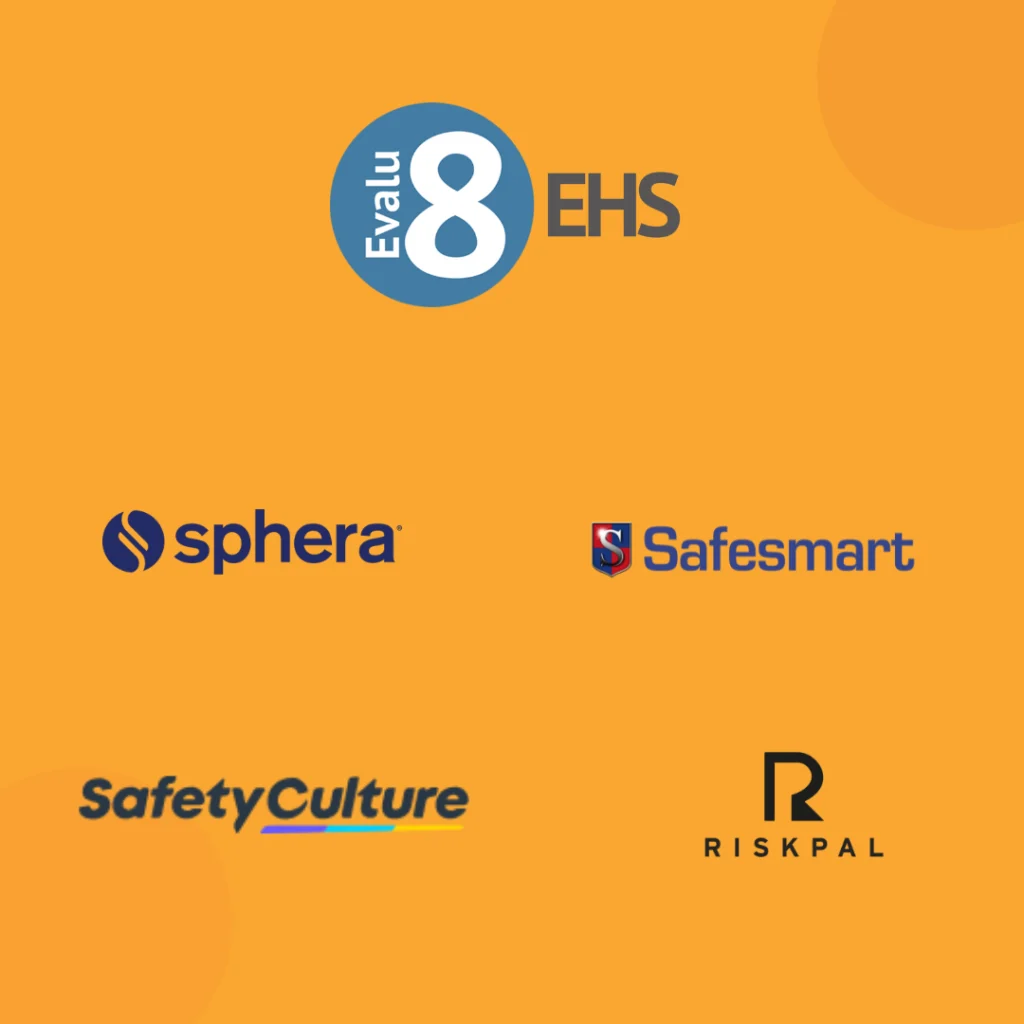 Evalu-8 EHS logo with competitor logos.