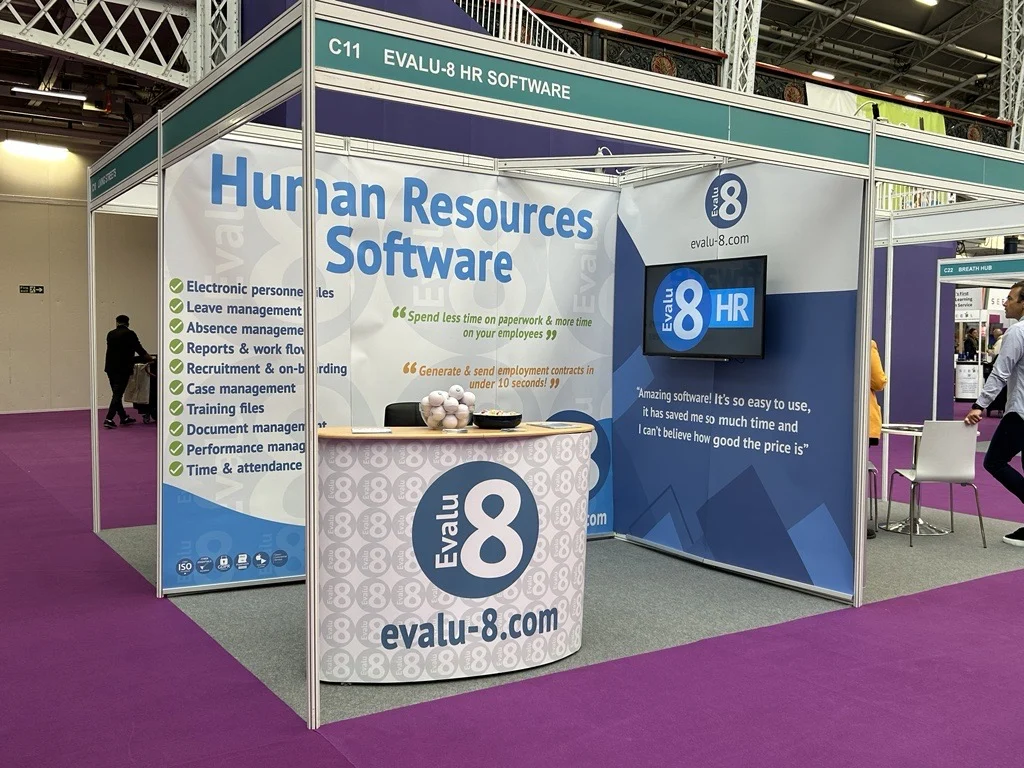Evalu-8 HR Software exhibition stand C11 at the CIPD Festival of Work