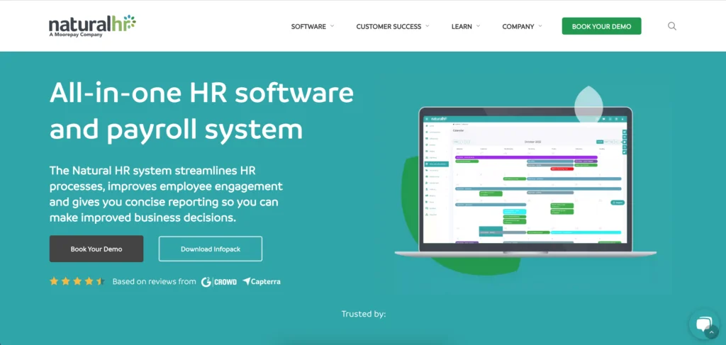 Natural HR home page: all-in-one HR software and payroll system