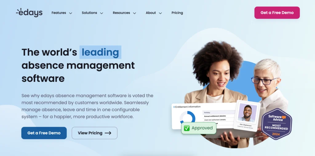 edays home page: the world's leading absence management software