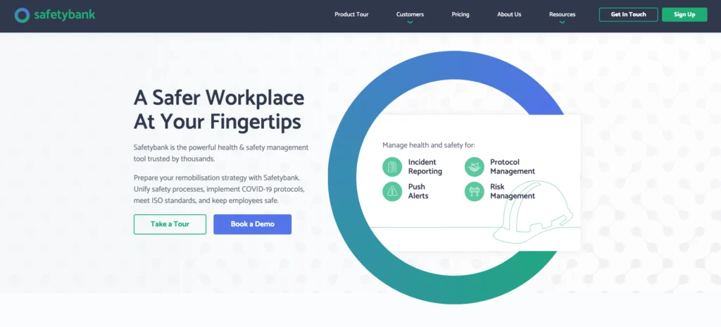Safetybank home page: a safer workplace at your fingertips