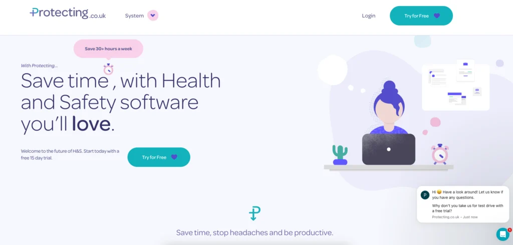 Protecting home page: save time with health and safety software you'll love