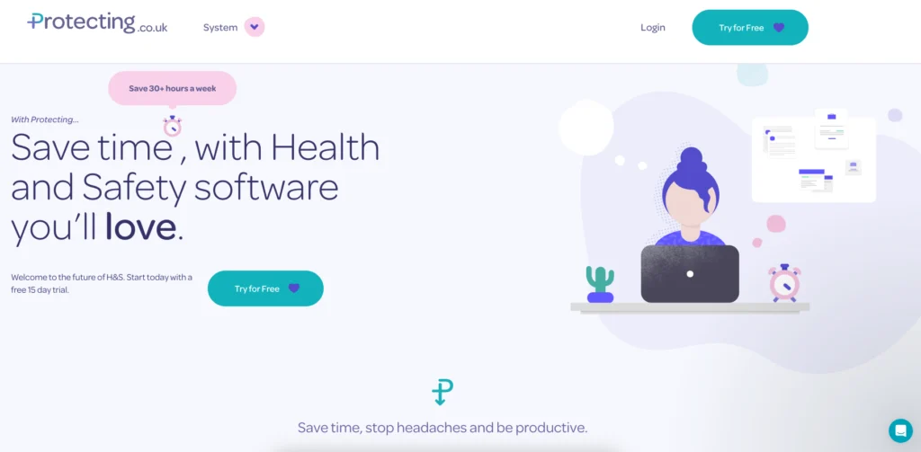 Protecting home page: save time with health and safety software you'll love
