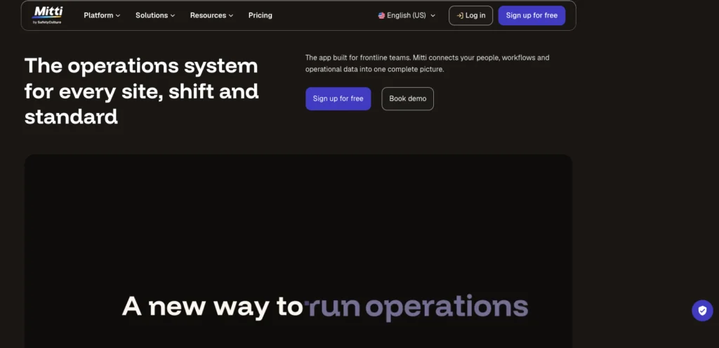Mitti by SafetyCulture home page: a new way to run operations