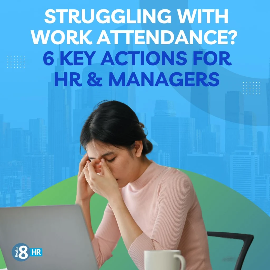 Stressed HR manager reviewing time and attendance reports, concerned about absenteeism and workforce management challenges.