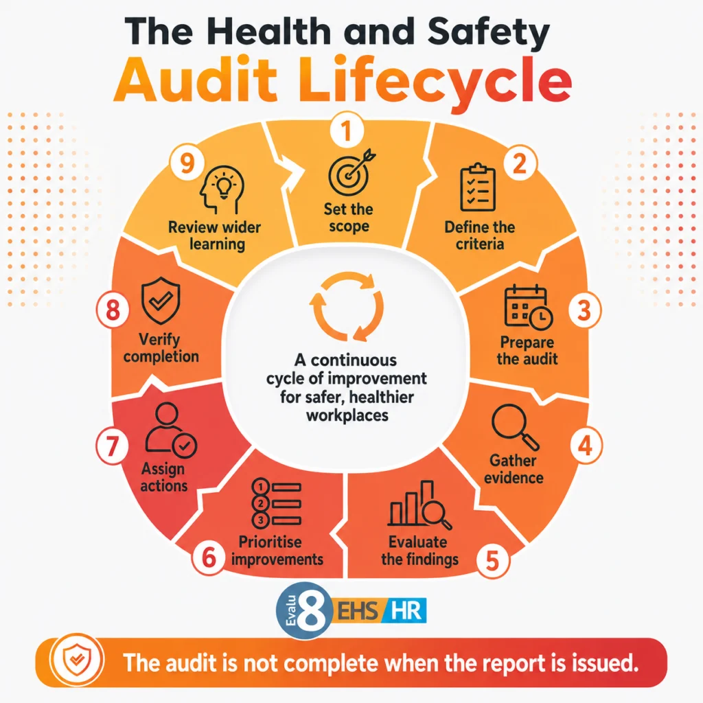 Infographic: the health and safety audit lifecycle in nine steps