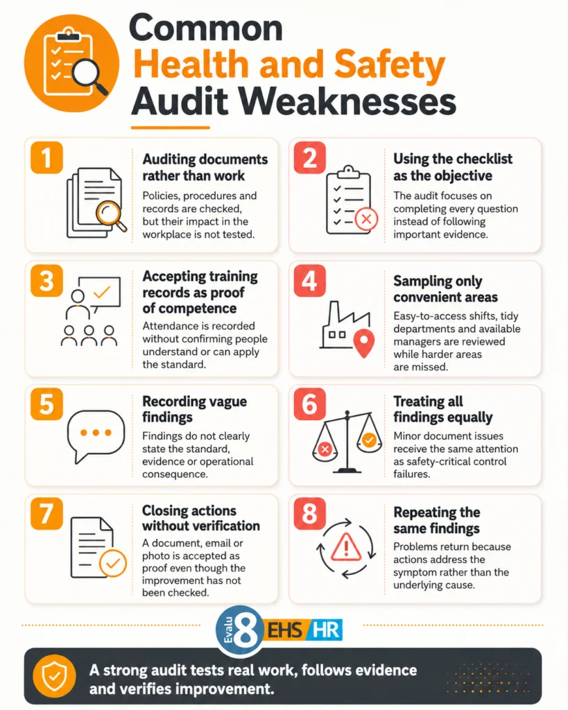 Infographic: eight common health and safety audit weaknesses