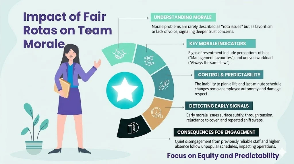 Infographic: the impact of fair rotas on team morale